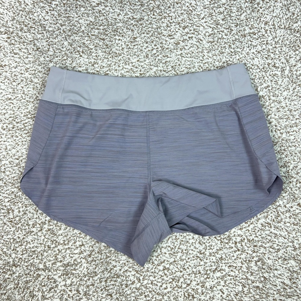 Athleta Shorts Womens Large Gray‎ Run With It Textured 3.5" Running Athletic